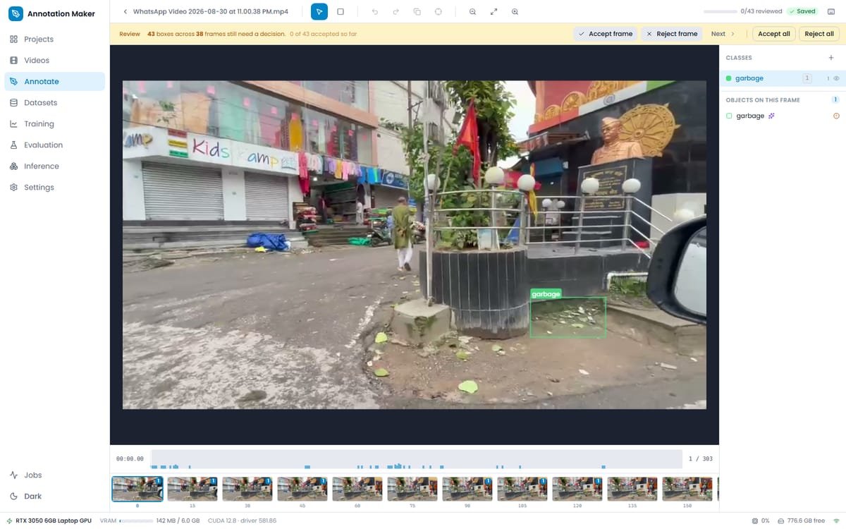 Annotation Maker — Local CV Workbench interface