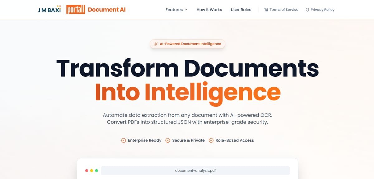 Document AI Platform interface
