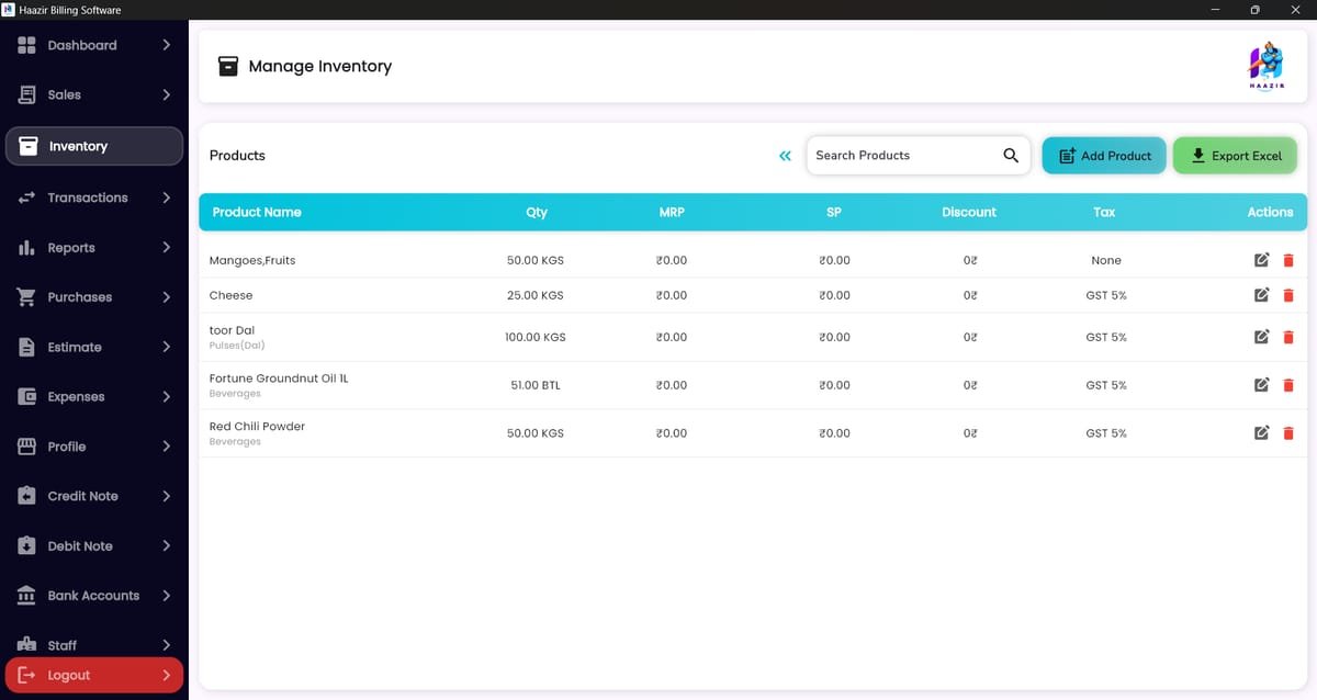 Haazir Billing — GST Billing & Inventory Platform screenshot 3