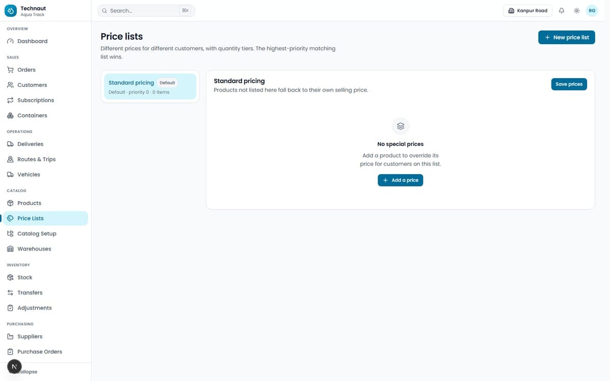 Technaut Aqua Track — Water Distribution SaaS screenshot 5